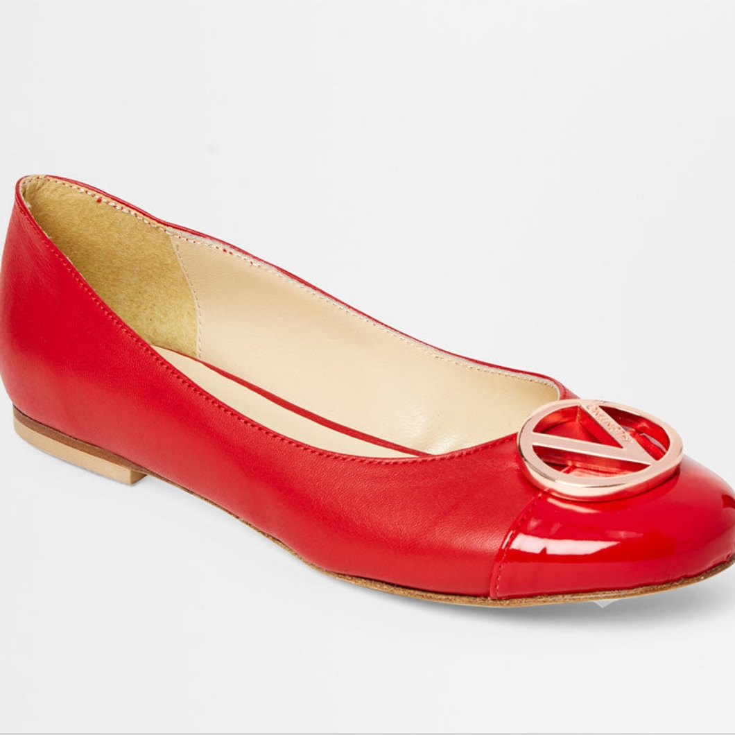 Valentino Malva Ballet Flats Shoe In Red